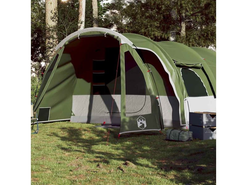 Tente de camping, tente familiale tunnel 8 personnes vert imperméable shl81335 - Conforama B