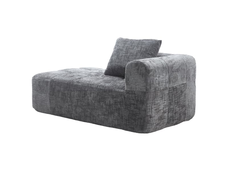  Canapé de salon, canapé moderne – sans montage, avec méridienne, gris, poches latérales  - Conforama B