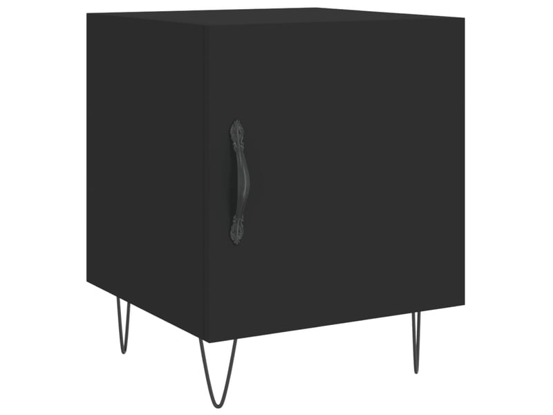  Lot de 2 tables de chevet - cabinet de chevet - table de nuit noir 40x40x50 cm bois d’ingénierie  - Conforama D