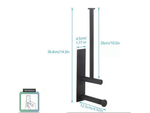 Porte papier toilette, porte-papier toilette mural noir moderne, acier inoxydable sus304