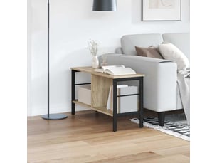 Étagère 2 niveaux, étagère de rangement 82 x 32 x 47 cm bois d'ingénierie shl333