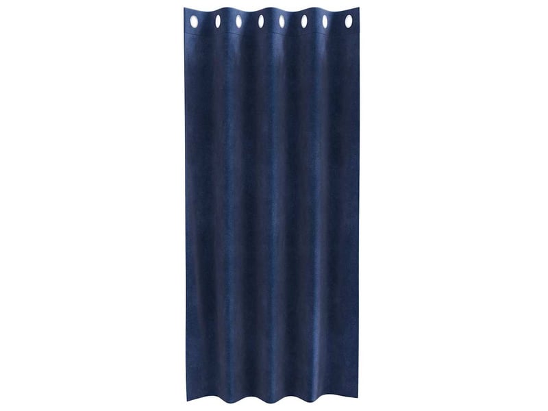 Lot de 2 rideaux, rideaux de fenêtre bleu foncé 140 x 175 cm velours cf43989 - Conforama D
