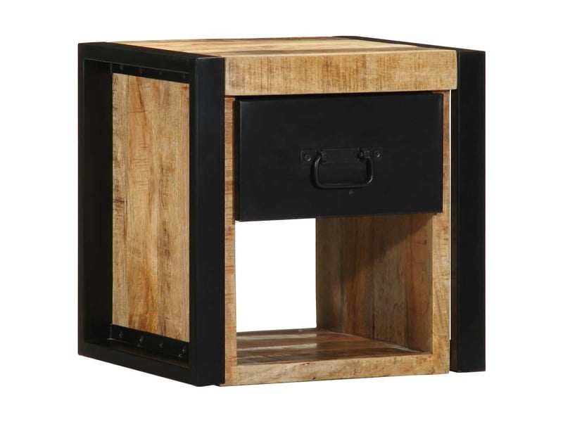 Lot de 2 tables de chevet - cabinet de chevet - table de nuit 40x35x40 cm bois de manguier massif brut - Conforama C
