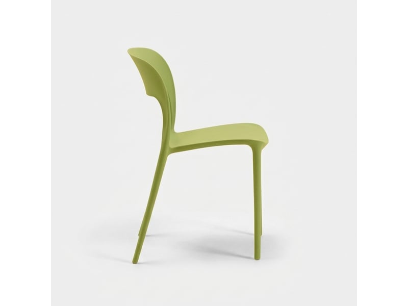  Lot de 2 chaises de salle à manger empilables numana - vert foncé  - Conforama D