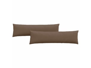 Lot de 2 coussins de canapé, coussins décoratifs tissu marron 145 x 40 cm cf58898