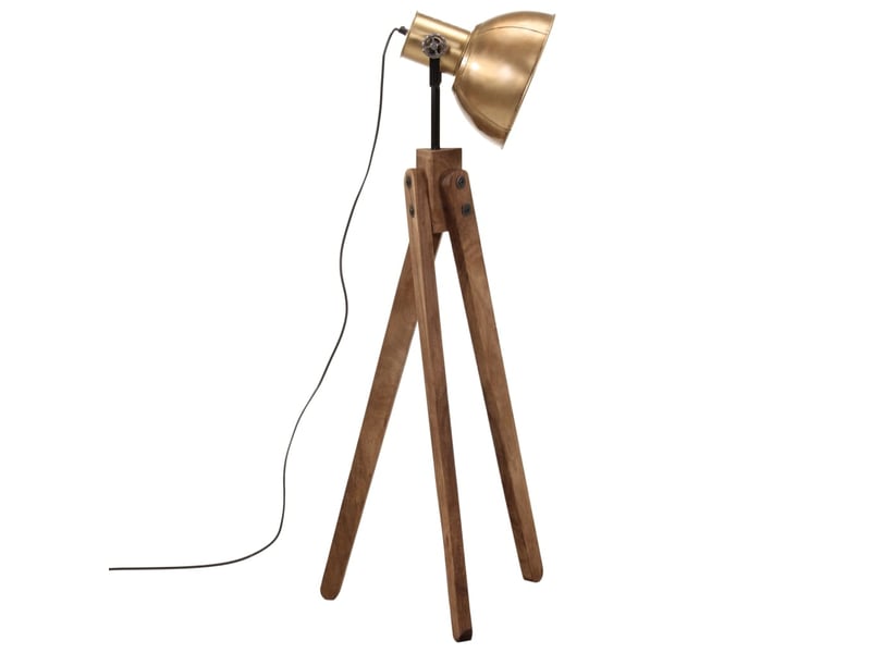  Lampadaire salon, lampe sur pied 25 w laiton antique 45x45x120 cm e27  - Conforama D