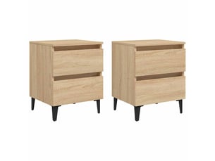 Lot de 2 tables de chevet - cabinet de chevet - table de nuit chêne sonoma 40x35x50 cm bois ingénierie