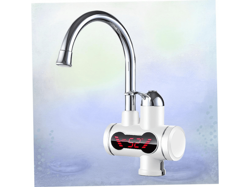  Robinet eau chaude instantané électrique acier inoxydable avec affichage digital rotatif pour cuisine et salle de bain chauffage rapide  - Conforama D