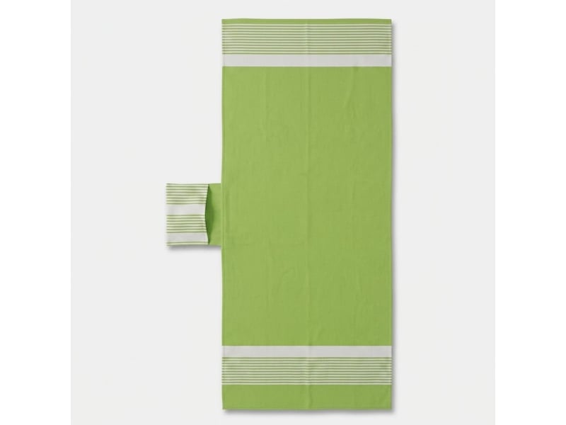  Serviette de plage pour transat avec poches et élastiques 75x195 mirelia - vert foncé  - Conforama A
