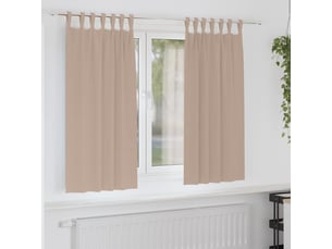 Lot de 2 rideaux occultants, rideaux black-out avec anneaux taupe 175 x 140 cm cf44770