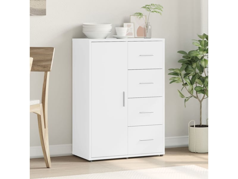  Buffet - bahut - meuble de rangement blanc 60x31x84 cm bois d'ingénierie  - Conforama C