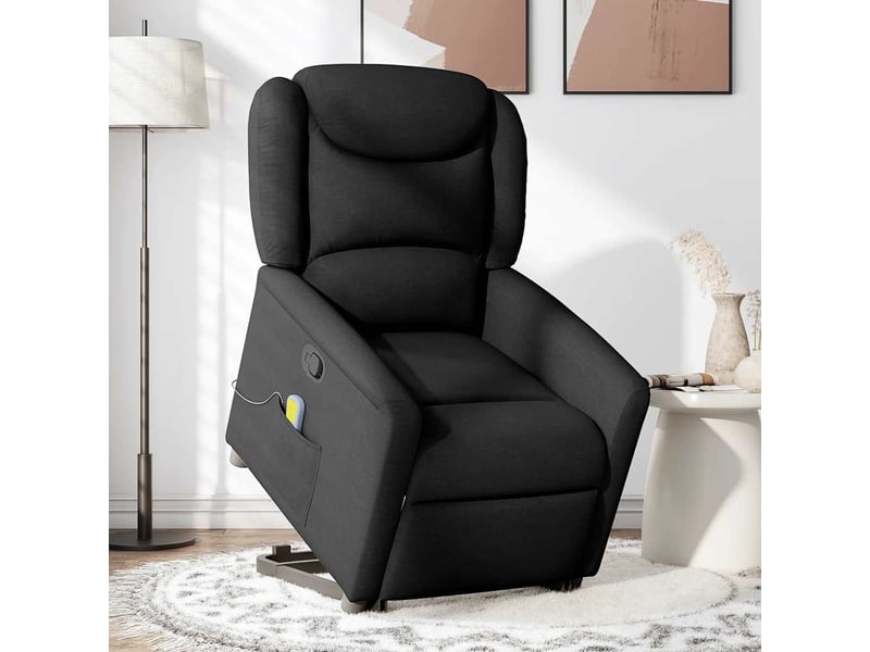 Fauteuil de massage inclinable, fauteuil relax noir tissu shl26591 - Conforama A