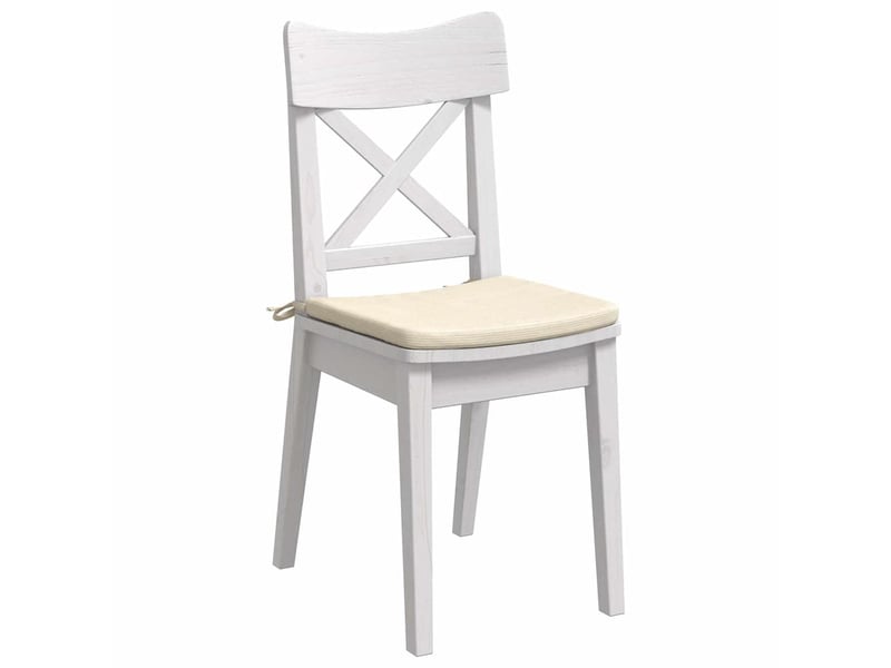 Lot de 4 coussins de siège, coussins décoratifs tissu en velours côtelé crème cf59981 - Conforama C