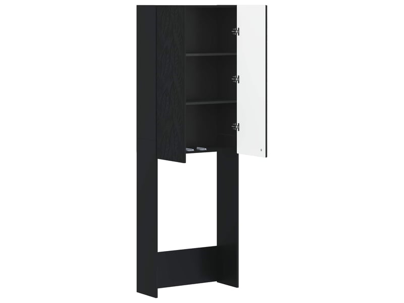  Armoire de toilette, meuble de toilette delft noir 66x25.5x190 cm  - Conforama D