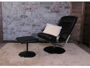 Fauteuil relax manuel   Simili noir
