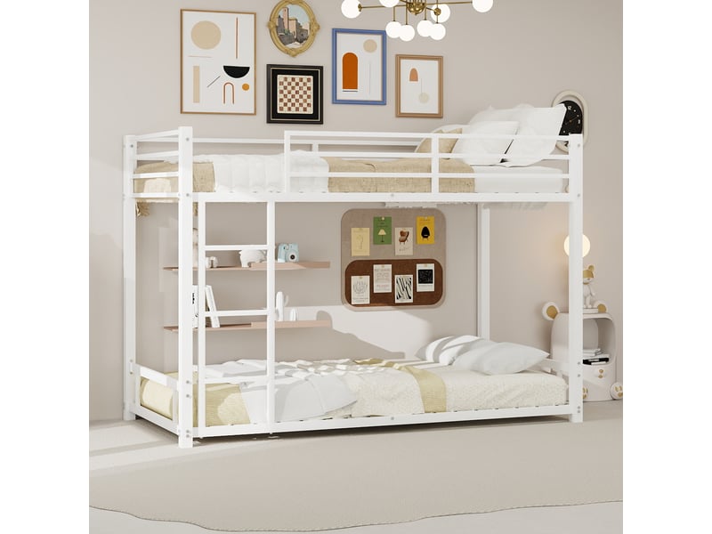  Lit superposé en fer blanc 90x190 cm  - Conforama B