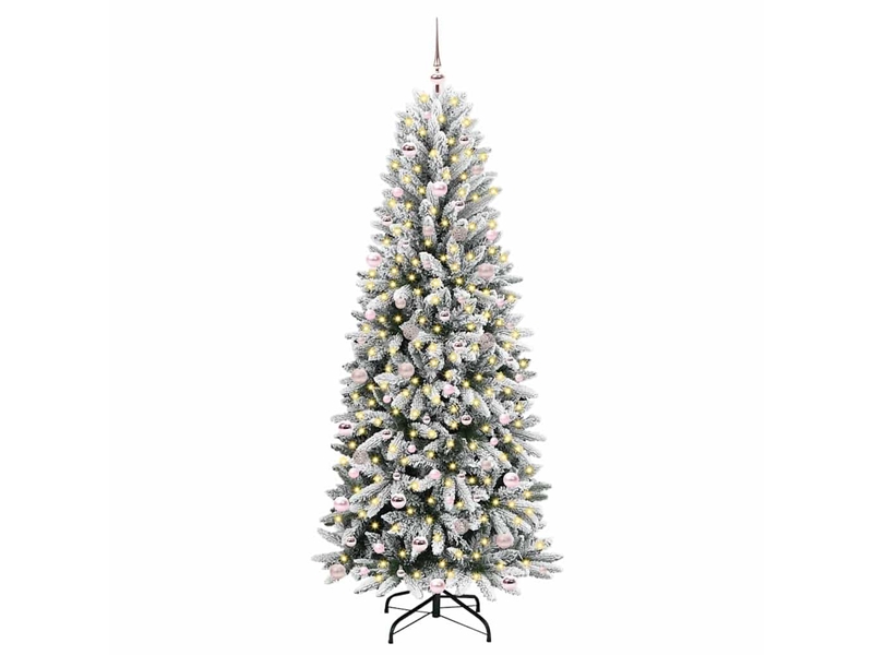  Sapin de noël artificiel, arbre de noël blanc 240 cm shl3963  - Conforama C