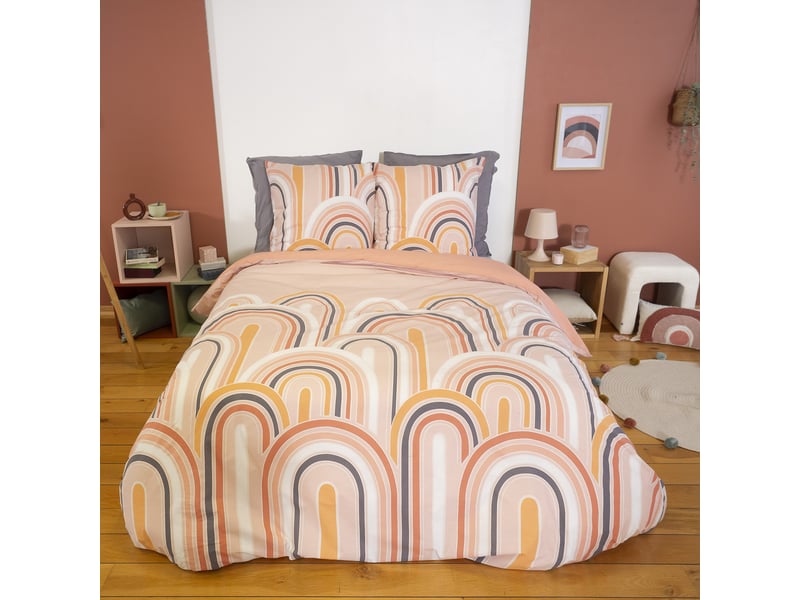 Parure de lit 220x240 cm coton love PD25940 - Conforama D