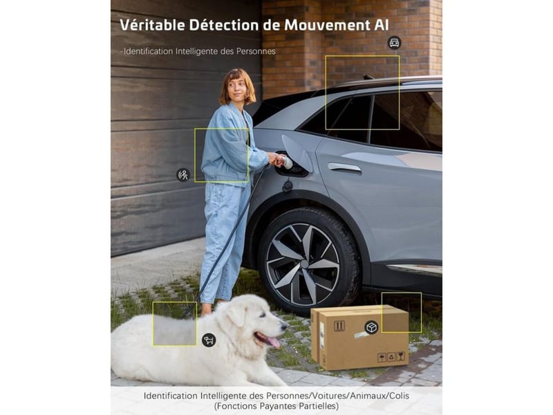  Caméra de surveillance solaire 2k ptz wifi 2 caméras détection humaine ia ip66 5200 mah blanc 149519_AABWI01400_6_DROPFR - Conforama D