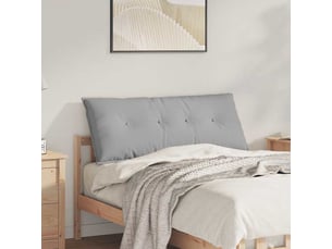 Coussin de dos, coussin de dossier gris nuage 120 x 19 x 50 cm tissu cf54735