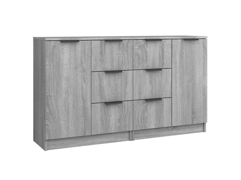  Buffets 2 pcs - bahut - meuble de rangement sonoma gris 60x30x70 cm bois d'ingénierie  - Conforama A