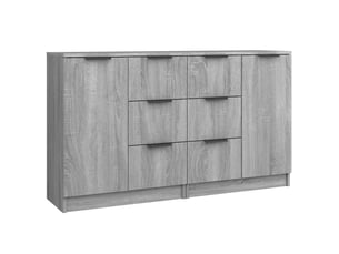 Buffets 2 pcs - bahut - meuble de rangement sonoma gris 60x30x70 cm bois d'ingénierie