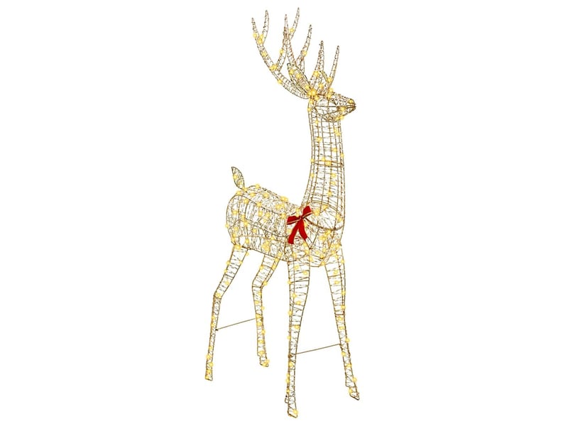 Renne, éclairage de noël, décoration de noël 3d 250 led blanc chaud 96 x 40 x 180 cm pet cf62043 - Conforama A