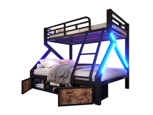 Lit superposé 90x200 cm   OMNIGLINT TRADING LTD coloris noir