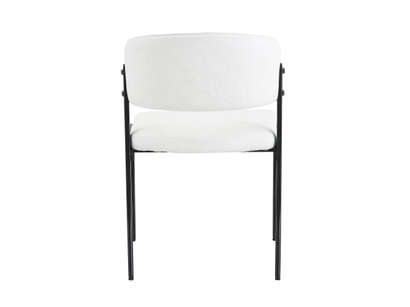 Chaises de salle à manger modernes – set de 2 chaises, piètement métal, sièges et dossier rembourrés, stabilité garantie - Conforama E