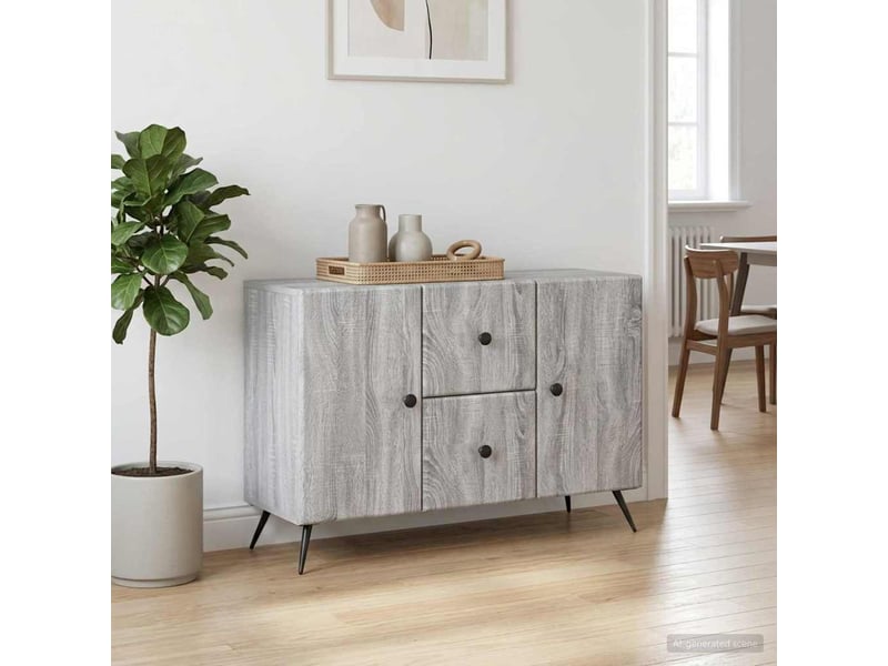 Buffet - bahut - meuble de rangement sonoma gris 89 x 34,5 x 60 cm bois d'ingénierie - Conforama D