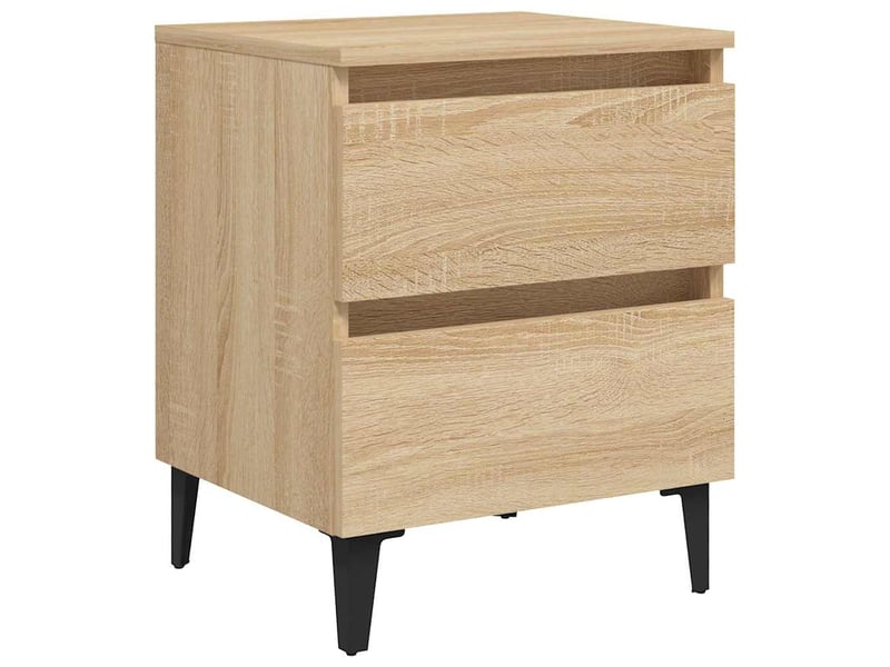  Lot de 2 tables de chevet - cabinet de chevet - table de nuit chêne sonoma 40x35x50 cm bois ingénierie  - Conforama B