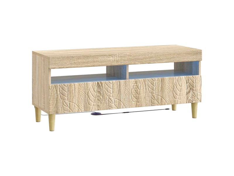 Ensemble de 3 meubles tv - banc tv - meuble de rangement led delft chêne sonoma - Conforama E