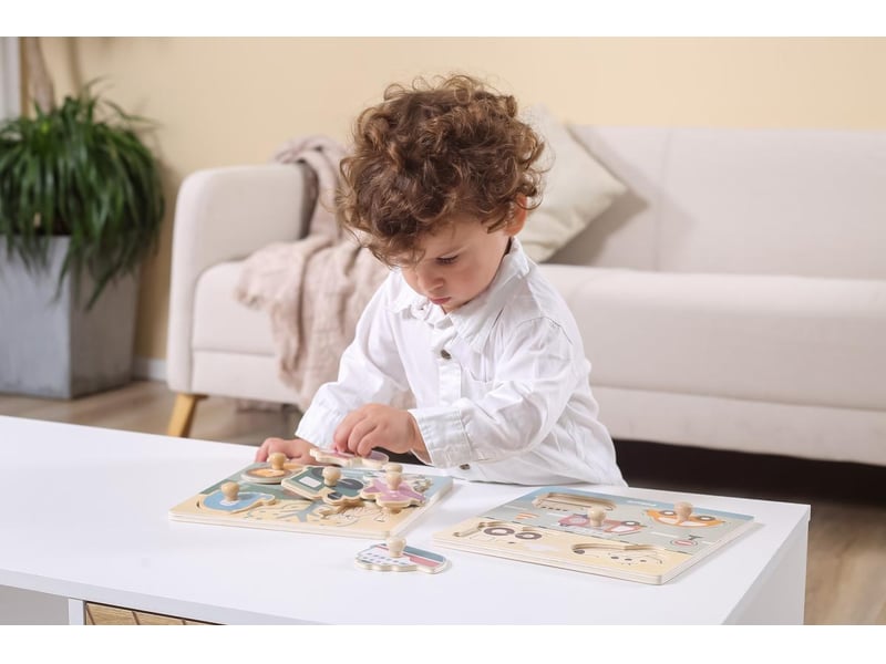  Puzzle en bois viga 44068 polarb - animaux à boutons 6971608440687 - Conforama E