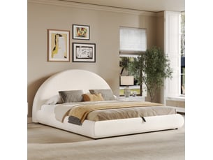 Lit coffre 180x200 cm HAVRYA coloris blanc