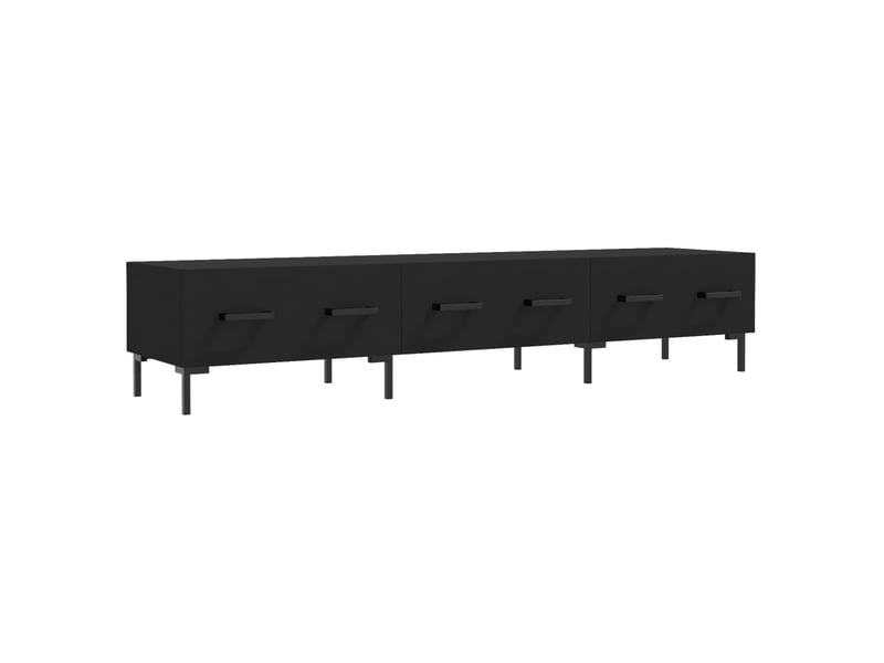  Meuble tv - banc tv - meuble de rangement noir 150x36x30 cm bois d'ingénierie  - Conforama A