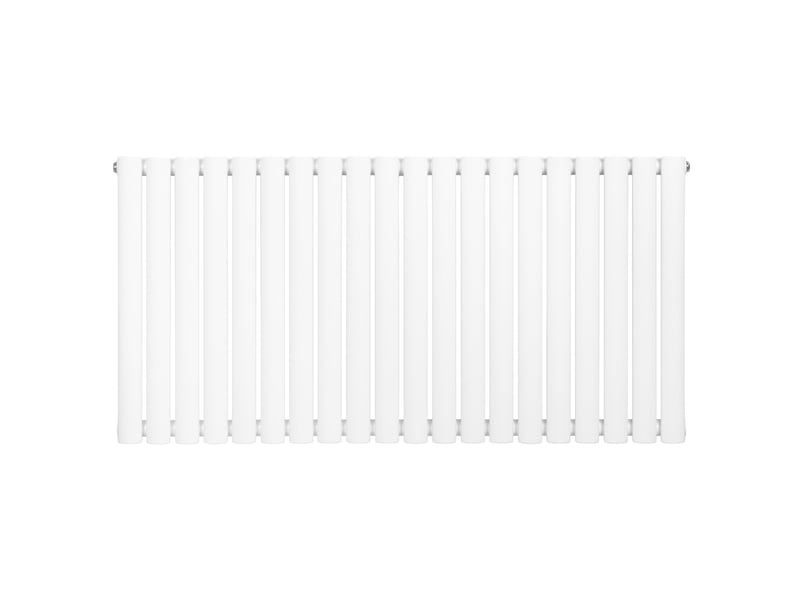 Radiateur à colonnes ovales 1 panneau 600 x 1200 mm en acier carbone blanc chauffage centrale moderne horizontale monté sur mur cuisine [brosse de 40839 - Conforama B