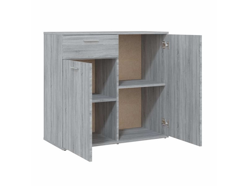  Buffet - bahut - meuble de rangement sonoma gris 80x36x75 cm bois d'ingénierie  - Conforama E