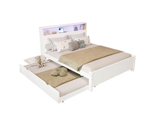 Lit gigogne 120x200 cm    coloris blanc