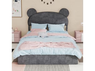 Lit cabane 140x200 cm SOGEU   coloris gris