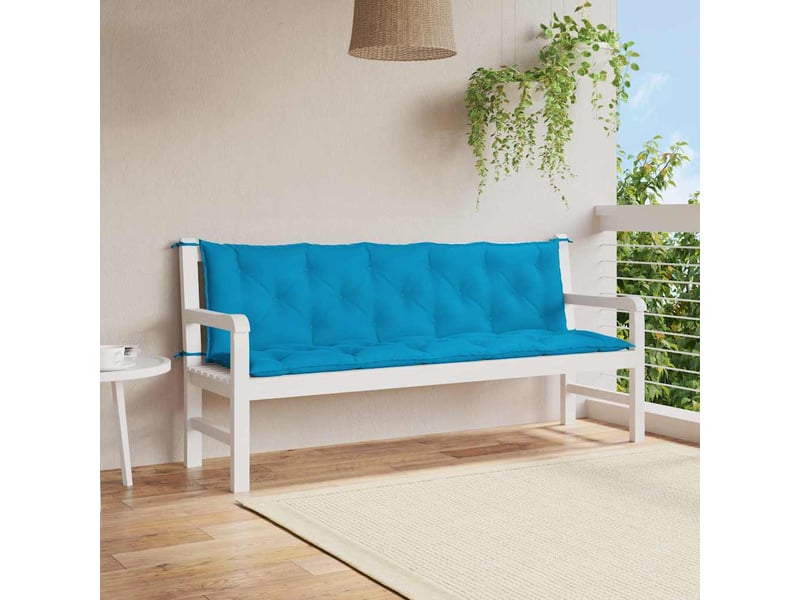  Coussin de banc de jardin, coussin d'assise bleu clair tissu oxford cf52681  - Conforama B