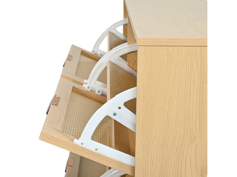  Meuble à chaussures étroit 100x25x90 cm, commode entrée 4 rangements pliants, idéal petits espaces et couloirs  - Conforama D
