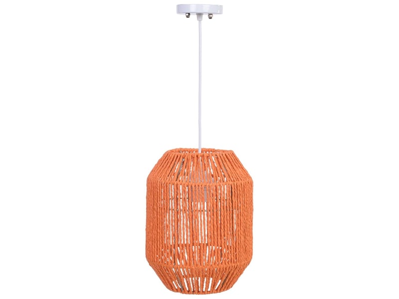  Lampe de plafond en papier orange d21,5x27h cm  - Conforama B