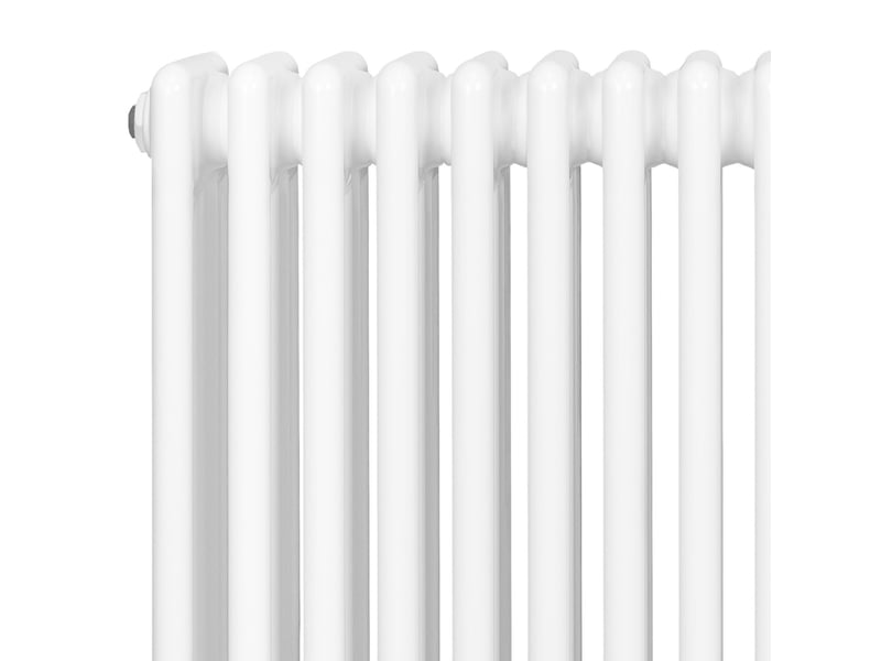 Radiateur traditionnel à 4 colonnes & vannes 600 x 1010 mm en acier carbone blanc chauffage central horizontale monté sur mur [brosse de nettoyage & 40583 - Conforama C