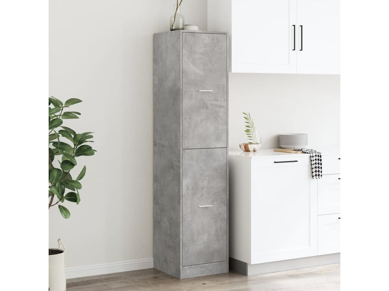  Meuble de rangement, armoire d'apothicaire gris béton 40x41x174,5 cm bois ingénierie  - Conforama C