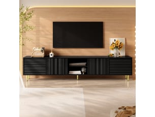 Meuble tv coloris noir 200 cm <strong></strong> <strong>CozyNest</strong>