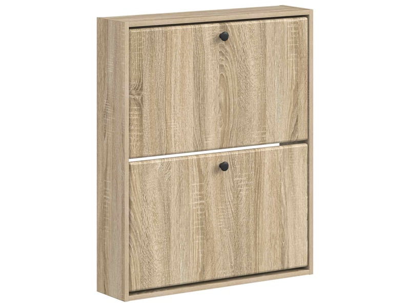 Meuble à chaussures mural, armoire à chaussures breda 71x17x86 cm chêne sonoma  - Conforama A