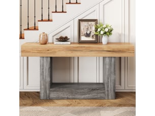 Table basse rectangulaire coloris naturel <strong></strong> <strong></strong> - 30 cmx160 cm