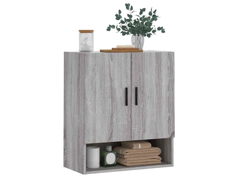  Armoire murale salon, meuble de rangement sonoma gris 60x31x70 cm bois d'ingénierie shl224  - Conforama C