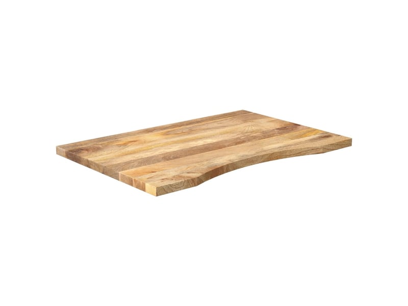 Dessus de bureau - dessus de table - plateau de table avec courbe 90x60x2,5 cm manguier massif brut - Conforama A