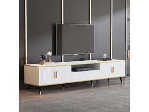 Meuble tv coloris blanc 200 cm